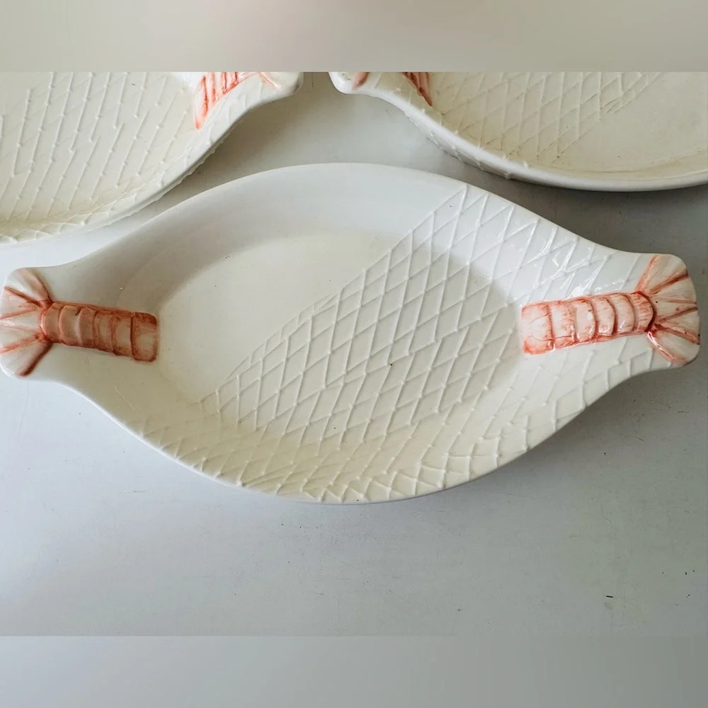 Sea Fare by Shafford Antique 1986 Porcelain Serving Dishes for seafood 🦋